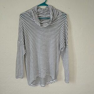 Yuni Los Angeles Striped Long Sleeve Cowl Neck Top women’s size small